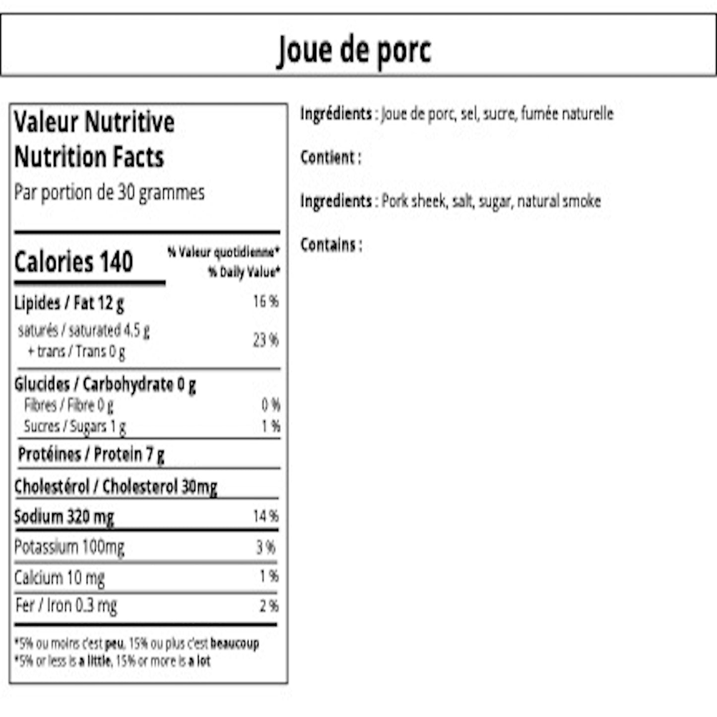 Joue de Porc