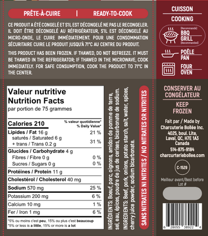 Chevap’s Épicé: 70% Boeuf et 30% Porc